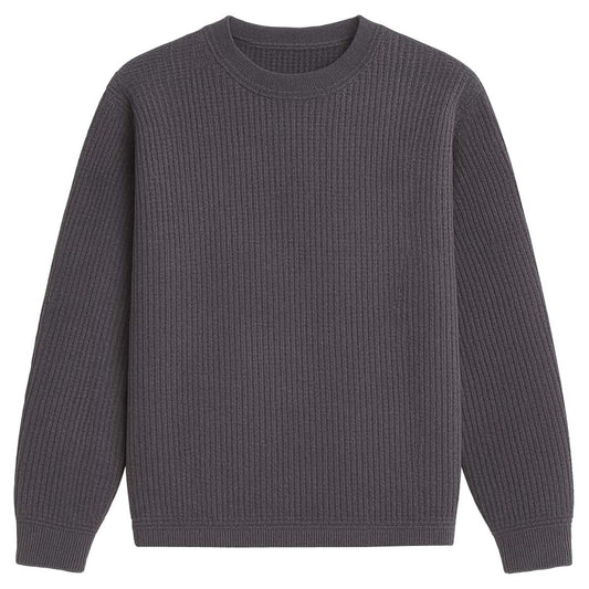 CHARCOAL Waffle Knit SweatShirt