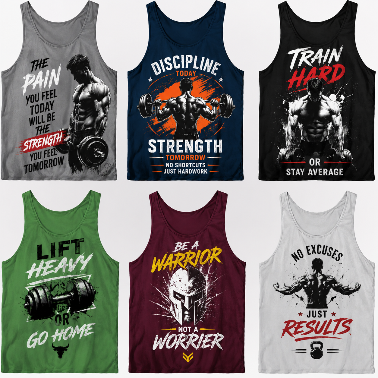 Pack Of 6 Dri-Fit Tanktops ( Deal 001 )