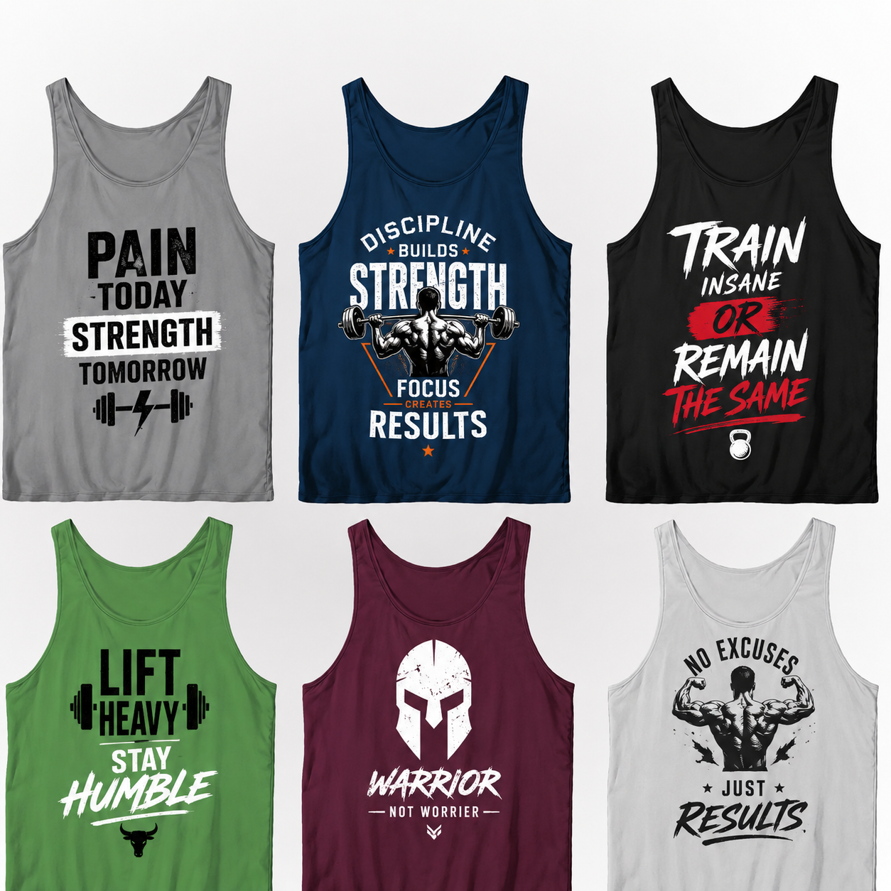Pack Of 6 Dri-Fit Tanktops ( Deal 002 )